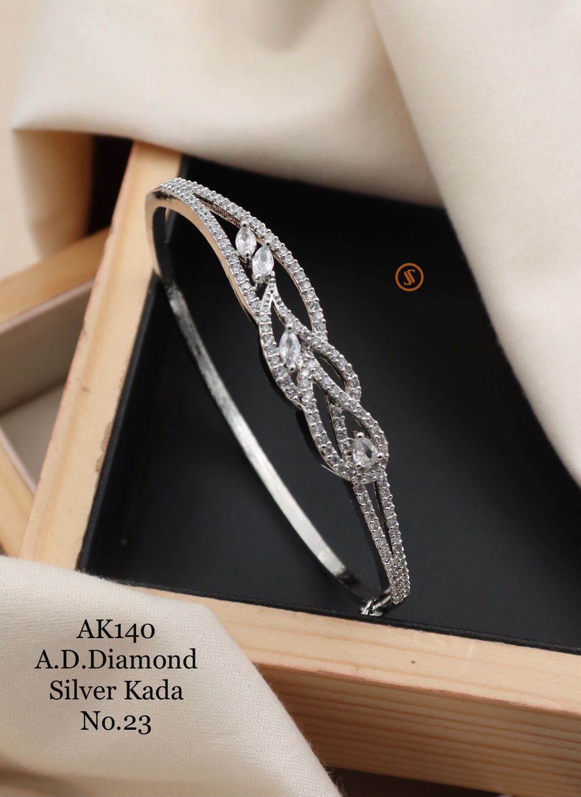 Ad Diamond 4 Designer Rose Gold Kada Catalog
